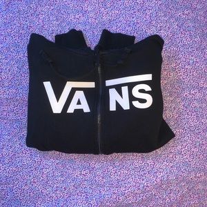 Vans zip up cropped hoodie